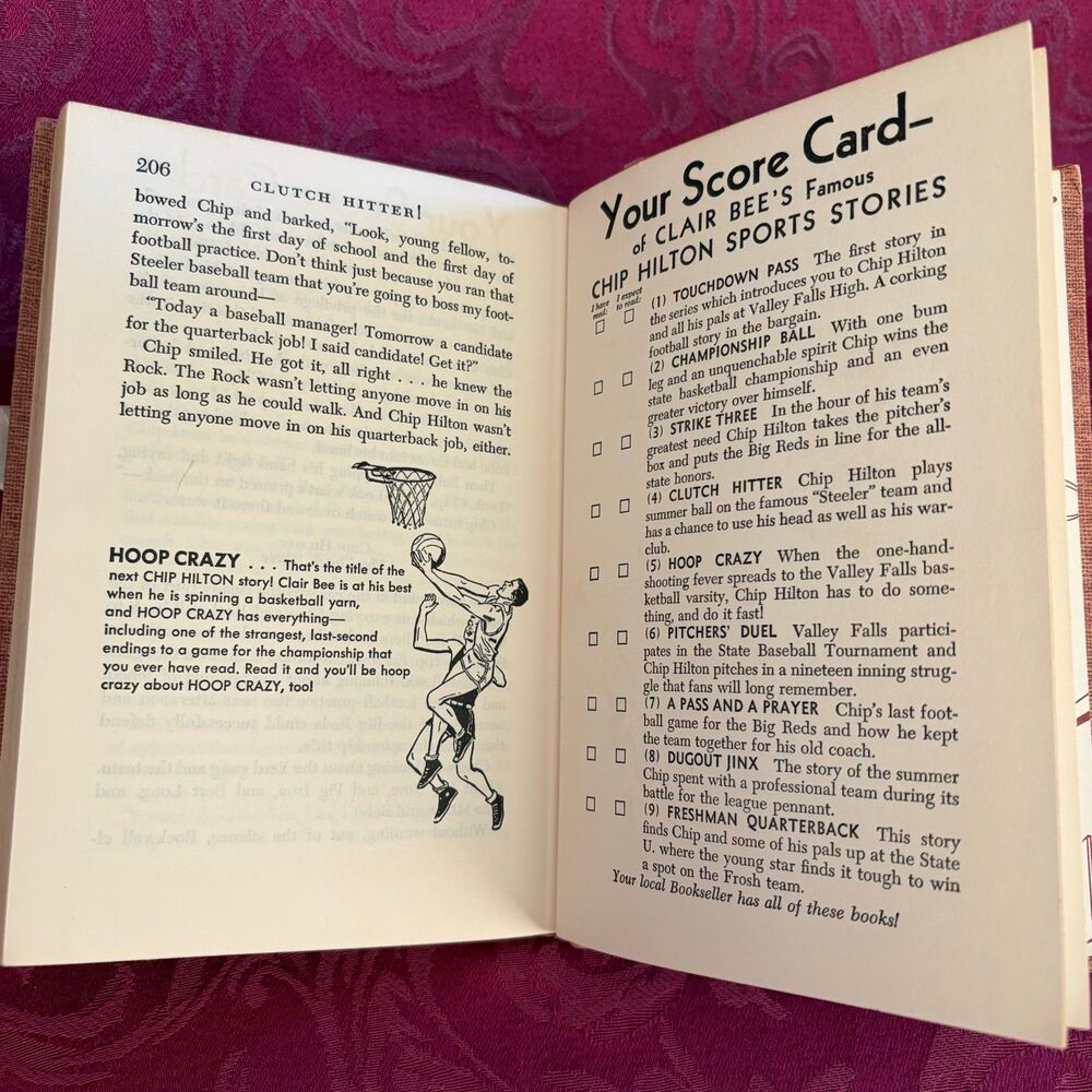 1949 Clutch Hitter! by Clair Bee, Vintage Book, Grosset & Dunlap - Picture 9 of 10
